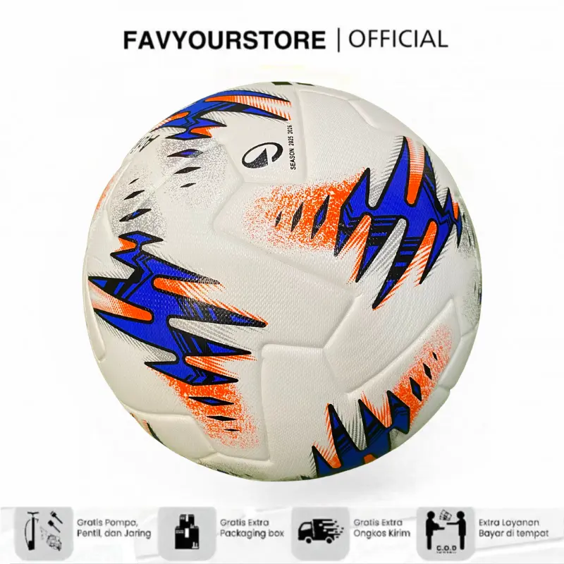 Bola Sepak Uefa Europa League Original Grade Outdoor Ball Bola Kaki Press Mesin Leather Size 5