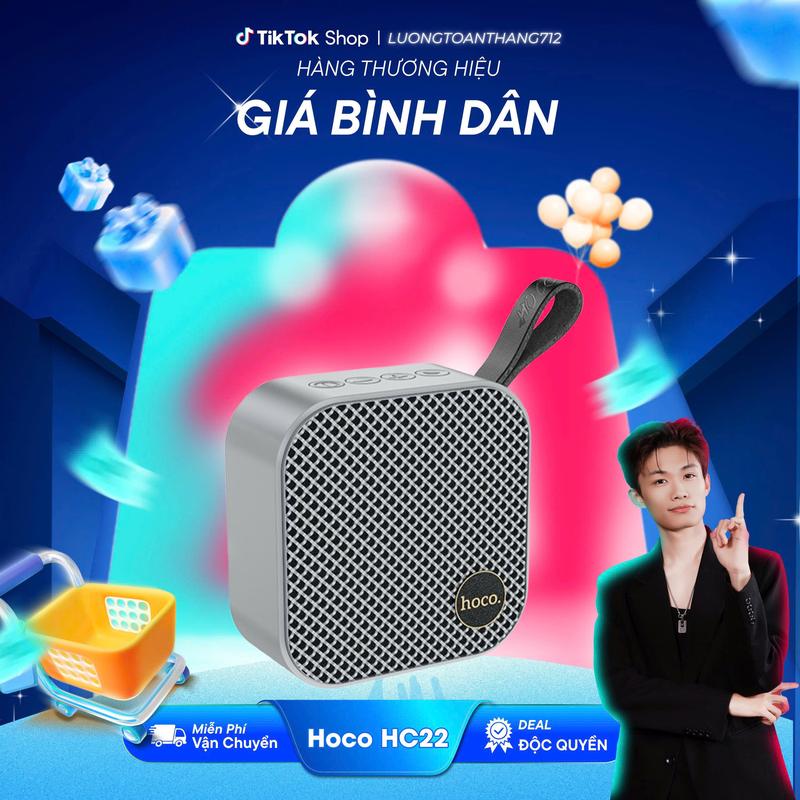 [Smartcom x Luongtoanthang] Loa cầm tay Bluetooth Hoco HC22 [Nhỏ gọn - Nhiều màu] Có đầu đọc thẻ nhớ, USB, AUX - 4h Pin liên tục