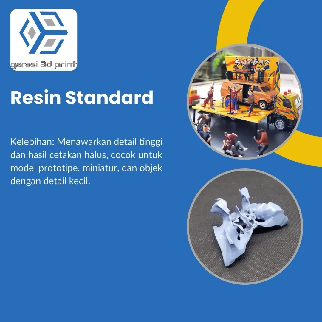Garasi 3D Print - Jasa 3D Print Bahan Resin Standard