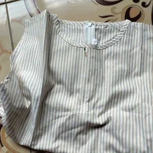 AMORA VEST Inner Salur Bahan Katun Nyaman Dipakai  Rompi Outer Wanita Santai Casual