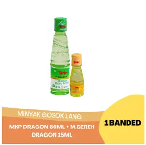 DRAGON Minyak kayu putih dragon 60ml +DRAGON  minyak sereh 15ml Menyembuhkan Gatal