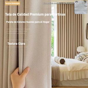 137cm*230cm Cortina de Pelo de Veludo Mate para Barra de Romanos Alta Opacidad Textura Suave y Cremosa Privacidad Total Estilo Minimalista