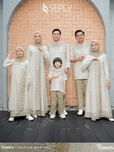 Seply Sarimbit 2026 Tenara Passion Mustard -  Lebaran Series 2026 - Busana Muslimah Original Seply Ethica Rabbani Rauna Rahnem Nibras Sarimbit Terbaru 2026