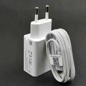 Charger 18W Real Capacity satu set Adaptor - Kabel data ( Micro Usb/USB Type C)Fast charghing kompatibel untuk REDMl-POC0 Adapter Cable