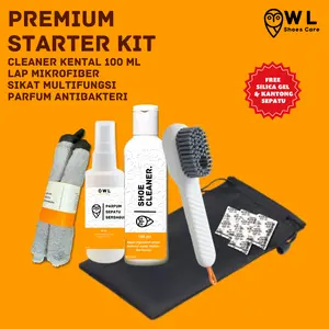 Paket Pembersih Sepatu Premium Shoe Cleaner Kental Parfum Sepatu Anti Bakteri Lap Mikrofiber Sikat Multifungsi Free kantong sepatu dan silica gell
