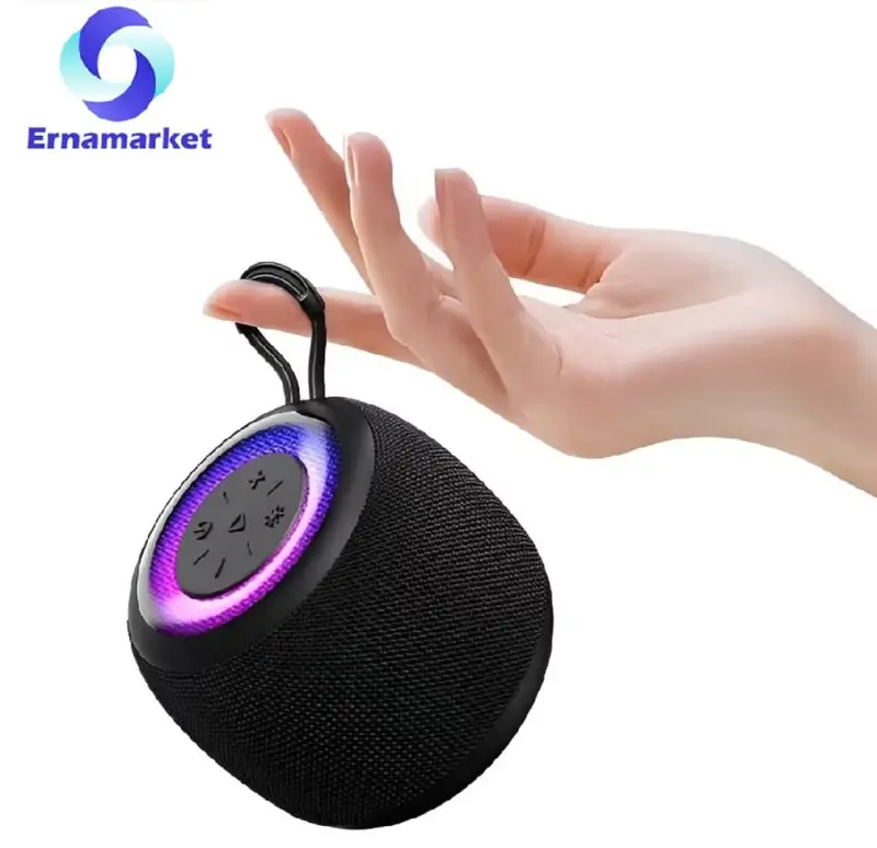 ERNA Speaker Portabel Mini TWS Speaker Bluetooth 5.3 dengan Bass Seimbang, Mode LED untuk Luar Ruangan Wireless 0