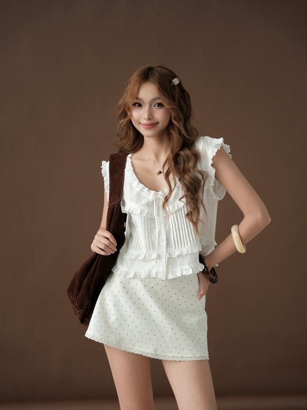 KIDO - Chân váy dáng A chấm bi OLIA SKIRT