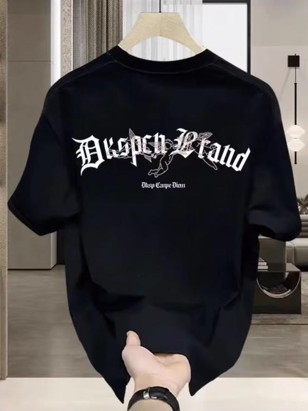 Product Introduction of Short Sleeve T-shirt Men's Fashion Brand Summer Loose Half Sleeve 2024 New Internet Hot Fashionable Ins Simple Printed Top 1