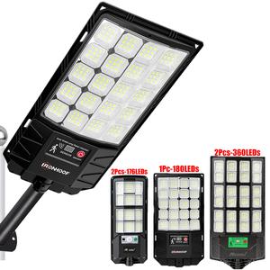 [BUEN FIN] Ruomu Lámpara Solar LED 1200W con 10,000 Lúmenes y 6000mAh – Iluminación Brillante para Hogar, Ciudad, Campo y Patio al Aire Libre