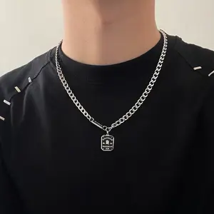 Kalung Titanium SKENA Mewah Elegan Fashion Antikarat Terbaru untuk Pria dan Wanita Aksesoris