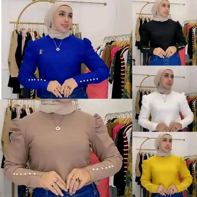 Atasan Knitt Asimetris Jifer || Panjang Casual Atasan Wanit Shop