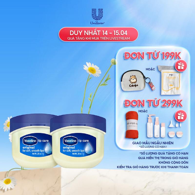 Combo 2 Hũ Sáp Dưỡng Môi Vaseline Care 7g (tùy chọn mùi)