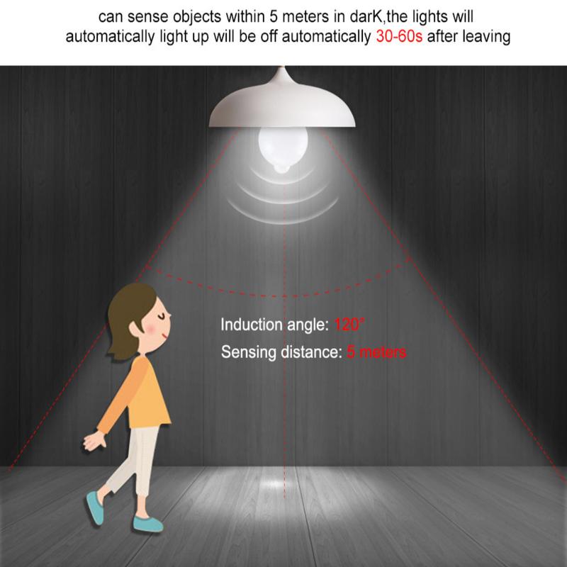 Product Introduction of E27 motion sensor LED bulb 12W ultra bright yellow light automatic switch human infrared sensing bulb Suitable for garage corridors, staircases, bathrooms, storage rooms, induction lighting 18