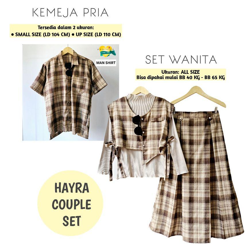 ARDELITA - Hayra Plaid Set 3in1 Korean Style OOTD Inspo - Outfit Ala Korea Untuk Couple Pasangan Pria - Setelan Pakaian Wanita Remaja Dewasa Kekinian Terbaru Trendy - One Set Rok Vest Asymetric Keren