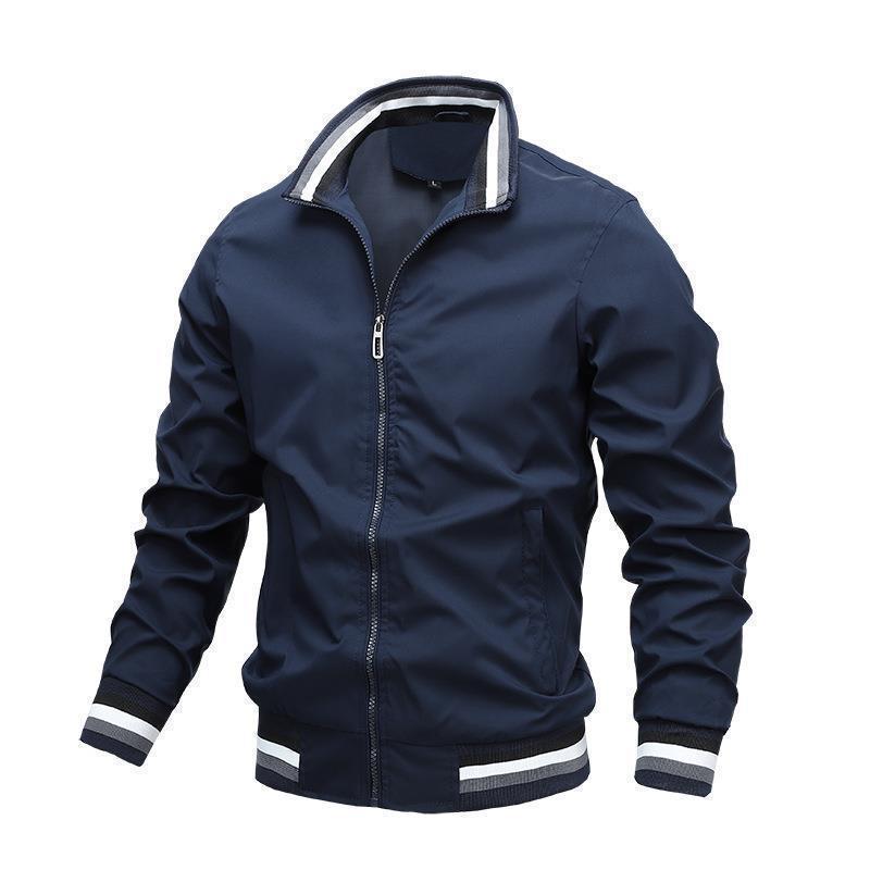 Product Introduction of Men's casual stand collar collar jacket regular version of the academy fashionable trench coat Spring and Autumn 6