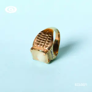 Eka Swasa Mens Cincin Batu Zamrud Zambia Asli Pria ECL0371ZZM