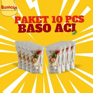 Baso Aci Bandung Isi 10 pcs Pedas Nikmat | Jajanan Kuah Instan | Rumchin Snack And Food