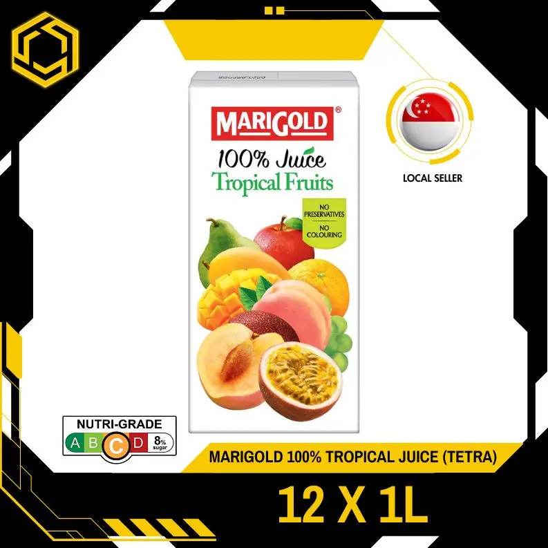 MARIGOLD 100% Tropical Fruit 1L X 12 (TETRA)