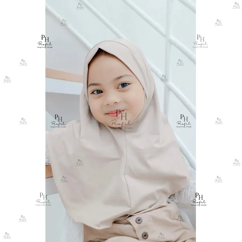 Hijab Malay Dagu Anak 0-4th / Jilbab Anak Dagu Malaysia Jersey / Bergo Anak Dagu Malay 1