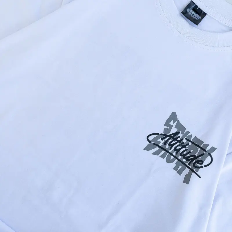 TSHIRT OVERSIZE GRAPHIC LUXURIOUS HITAM  & PUTIH ' ATTITUDE ' [TSO_4679] 7