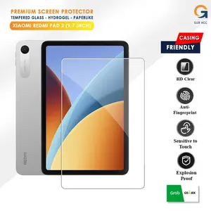 Anti Gores For Xiaomi Redmi Pad 2 9.7 Inch 2026 Protective Screen Tempered Glass Hydrogel Bening Clear Paperlike Paperfilm Paperfeel Paper Feeling Art Digital Draw Drawing Gambar Anti Gores Tab Pelindung Layar Tablet Protect Protection No Glare Printilan