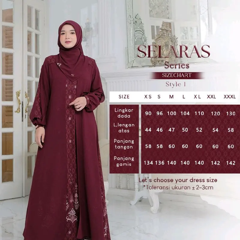 ready selaras series,gamis salvina hijab original ramadhania series Baju Keluarga 1
