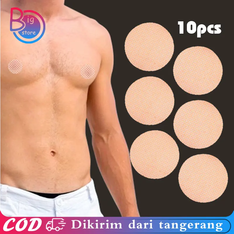10 Pasang 3.5cm Nipple Cover Men Nipple Covers Men Penutup Pentil Payudara Penutup Puting Pria