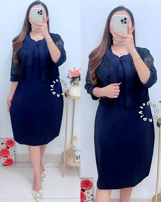 Dress Scuba - Pakaian Natal - Dres Pesta Wanita 6