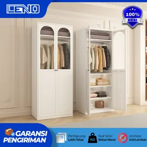Lemari Pakaian Besi 6 Pintu | Steel Wardrobe 6 Doors 100% Besi Anti Karat Desain Elegan Minimalis
