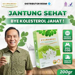Etawaherb Original 1 BOX - Minuman Susu Kambing Etawa & Daun Kelor Herbal Alami | Bantu Kolesterol, Stabilkan Tekanan Darah, Jaga Kesehatan Jantung | BPOM Halal, COD