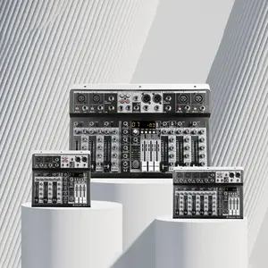 Mixer Audio Profesional Aibedo KP Series 4/6/8 Channel dengan Bluetooth, 99DSP, Antarmuka Audio USB, dan Perekaman MP3 - Cocok untuk Pertunjukan Luar Ruangan, Siaran Langsung, Gereja, Pertunjukan Sekolah, Pernikahan, dan Amplifier Subwoofer masjid