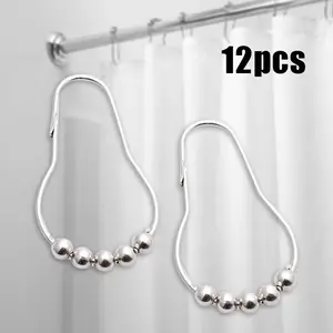 【COD】12pcs Cincin Pengait Tirai Kamar Mandi Bentuk Bulat Curtain Rail Ring Cincin Gorden Klip Pengait