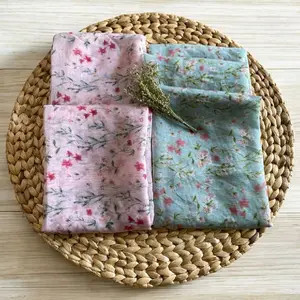 (SHANIN) Kain katun silky premium-motif bunga