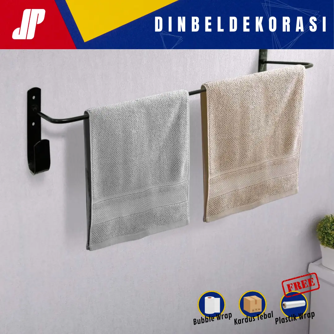 GANTUNGAN BAJU/GANTUNGAN HANDUK HOOK HANGER BAJU HANDUK JEMURAN DINDING PAKAIAN HIJAB KAMAR MANDI besi putih