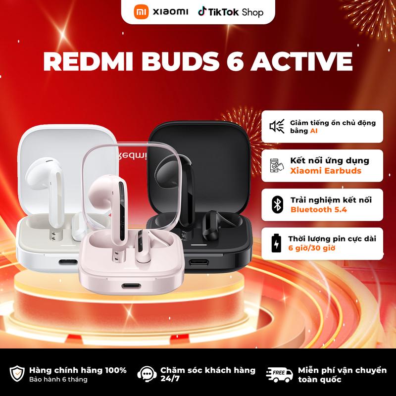 Tai Nghe Bluetooth Xiaomi Redmi Buds 6 Active - Khử ồn - phiên bản quốc tế