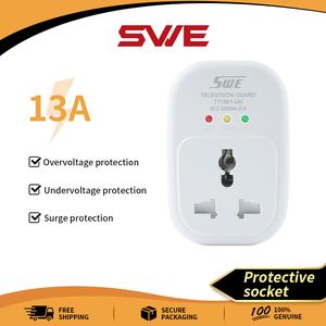 Jalur Kuasa Pelindung, SWE13A, Penyesuai Outlet Kuasa Soket xtension UK, Untuk Pejabat dan Rumah, Pengawal Suhu Suara Peti Sejuk, Rakan Peti Sejuk Sejagat, Pemasa, Suis Perlindungan Penjimatan Tenaga Elektrik socket plug