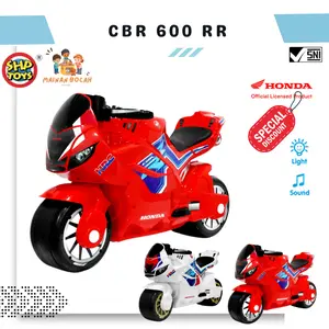 Mainan Motor Aki Anak CBR 600 CC Motor Sport Music SHP Ban Karet
