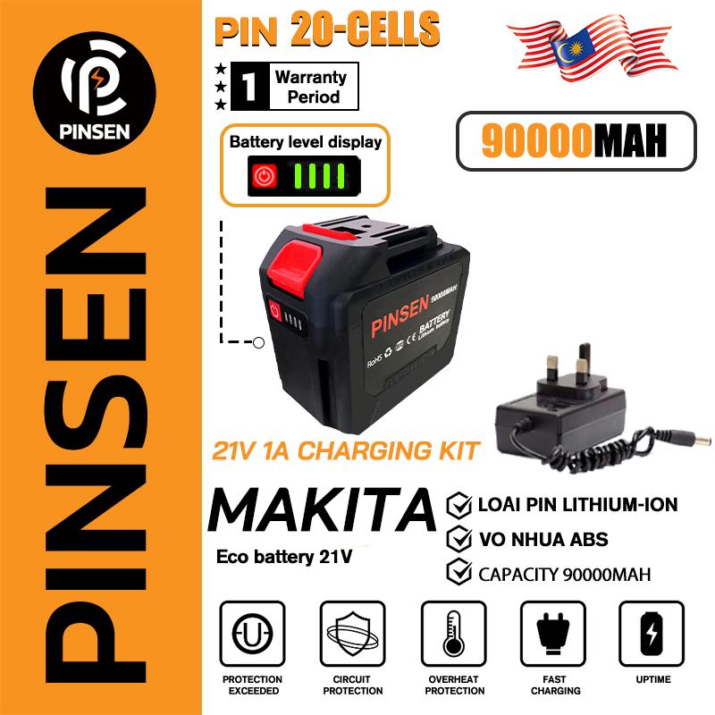 PINSEN 90000mah 20cells 21V Makita Lithium Battery High Powe
