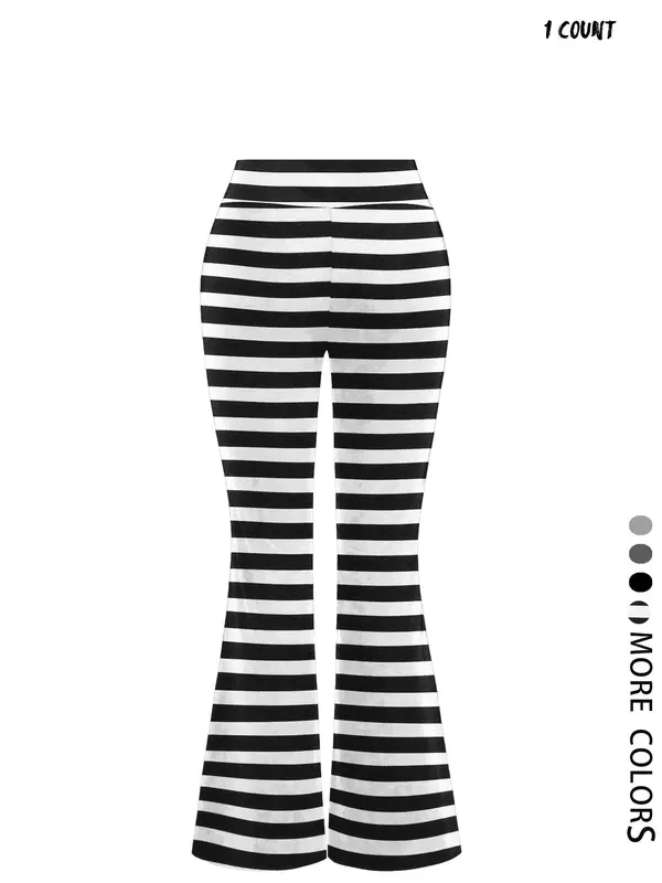 Women's Cherry Print Tee & Flare Leg Pants Two-Piece Set, Casual Fashion Cozy Round Neck T-shirt & Trousers for Daily Outdoor Wear, Ladies Clothes for All Seasons 8