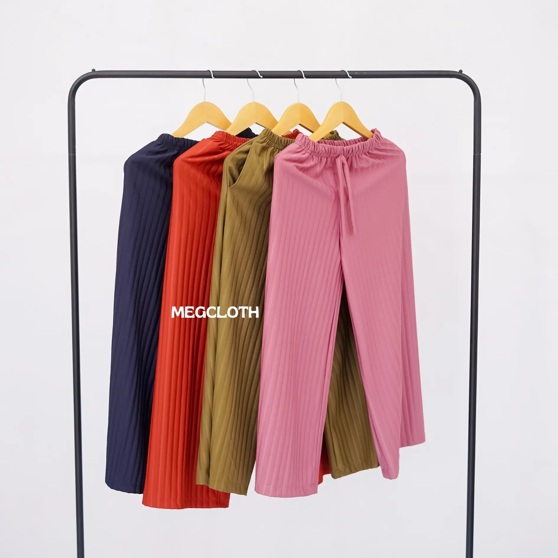CELANA HORNET PANJANG UNTUK REMAJA DAN DEWASA Wanita Kulot Casual Karet Basic Katun Linen Airflow Formal celanakulot Crinkle Bawahan Pant