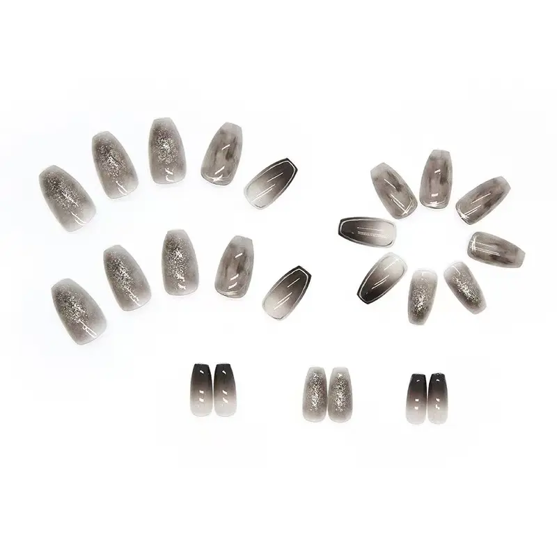24pcs kuku palsu extension kuku palsu grosir kuku nail alat perawatan kuku perawatan kecantikan kuku kaki palsu Manicure Art Cat Box 2
