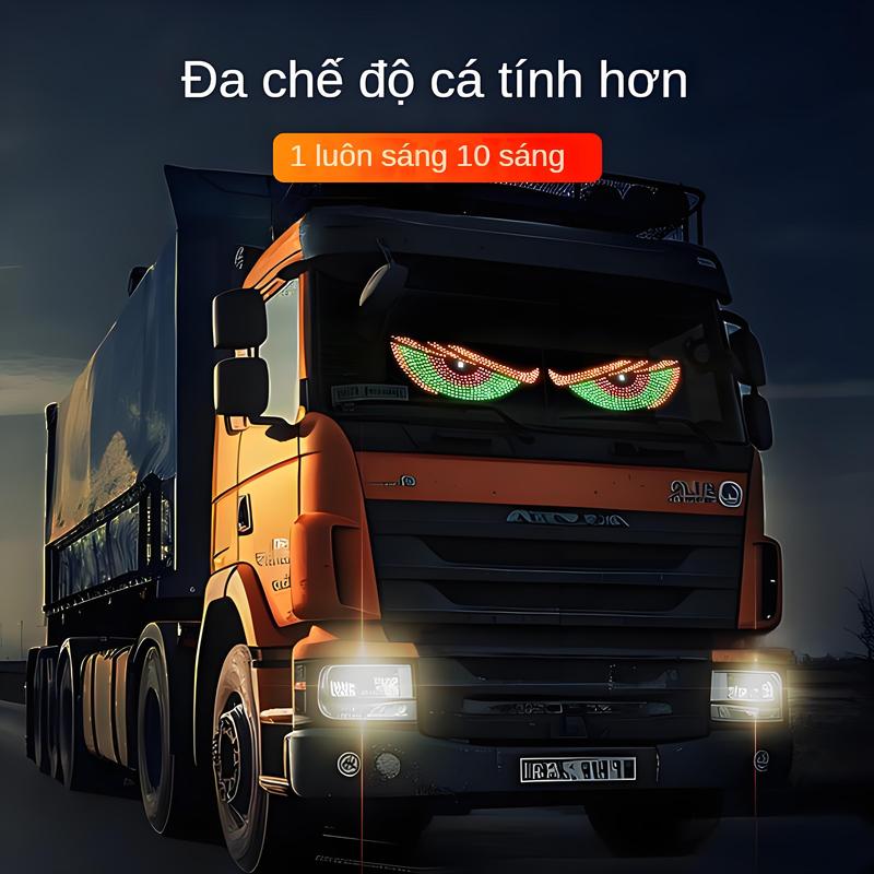 Mắt quỷ LED USB Đèn mắt quỷ lớn động Bộ 2 chiếc Thích hợp cho ô tô Màn hình cửa sổ LED có thể lập trình Tương thích với xe tải