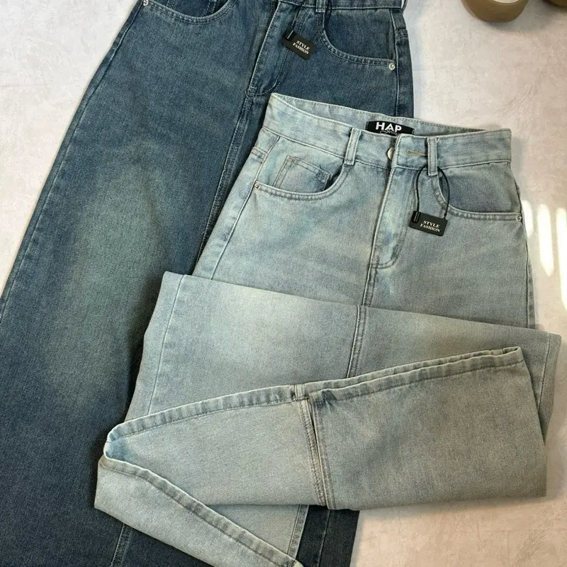 HAP(S-2XL) Chân váy jeans suông xẻ tà sau có 2 màu,2 chiều dài 80cm và 90cm P26 | BigBuy360 - bigbuy360.vn