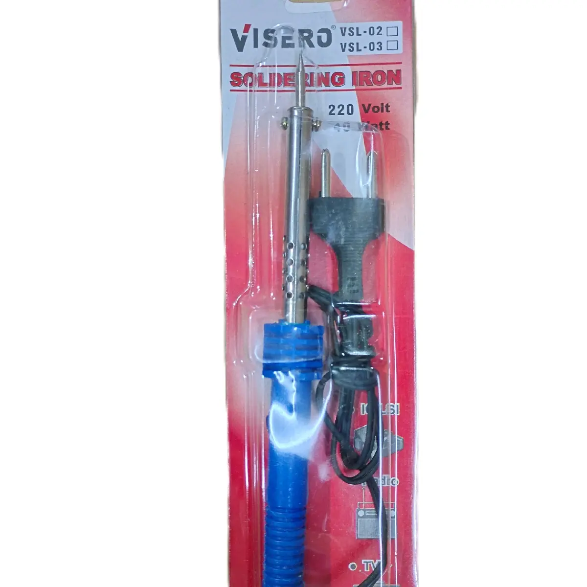 Solder PVC / pegangan plastik 40 watt ujung biasa merk sesuai stock