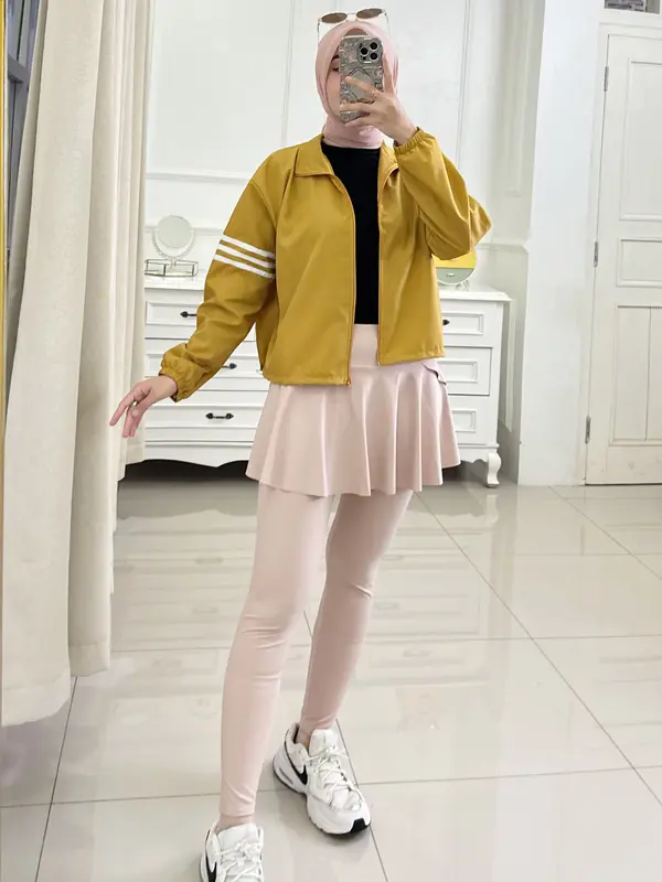 Alfan - Jaket Crop Parasut - Atasan untuk Olahraga Wanita 1