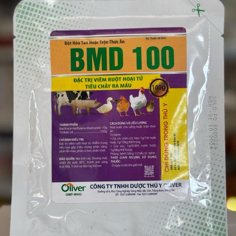 BMD 100 gói 100g. Ốm lường mặt tái khô chân ký sinh trùng máu đầu đen phân xanh phân trắng cầu trùng viêm ruột hoại tử dịch tả gà. Thuốc bổ dành cho gia súc gia cầm
