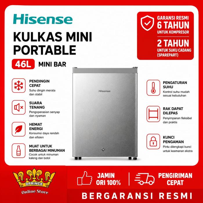 Gambar HISENSE KULKAS MINIBAR RR68D4IGN / RR 68D4IGN PORTABLE - NO PACKING dari DPRINCE Kota Administrasi Jakarta Barat Tokopedia