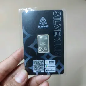 Silverium 3.3gram Fine Silver Bar Perak Batangan Asli Murni MiniGold
