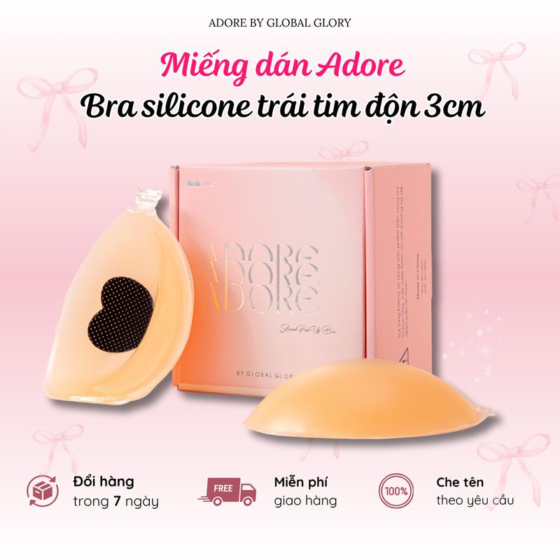   ADORE  Áo Bra Dán Nâng Ngực Silicone Độn 3cm Hình Trái Tim Nâng Ngực Tạo Khe Gom Bra miếng dán nâng ngực cài trước trong suốt độn ngực bám dính 