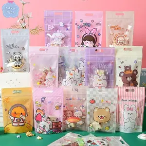 ±50PCS Zipper bag standing pouch kekinian lucu karakter kantong penyimpanan makanan